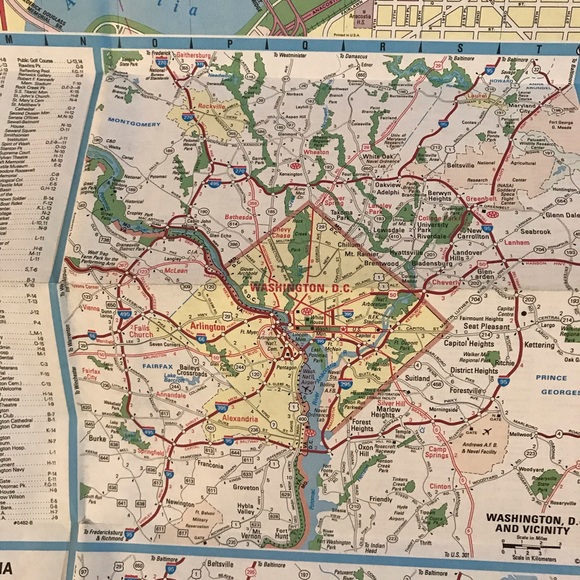 1990 Washington DC Street Map &Visitor’s Guide Map - Picture 4 of 8